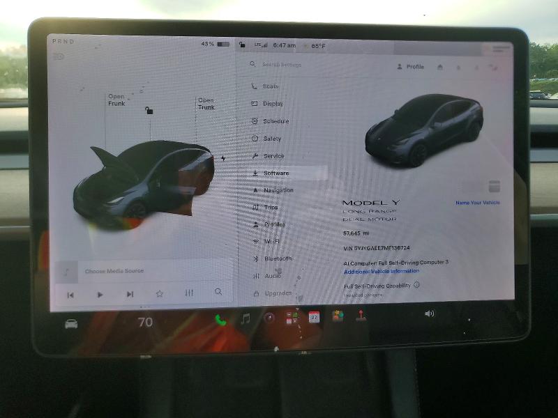 Aukcja sprzedaży 2021 Tesla Model Y, vin: 5YJYGAEE7MF136724, numer aukcji: 54701146