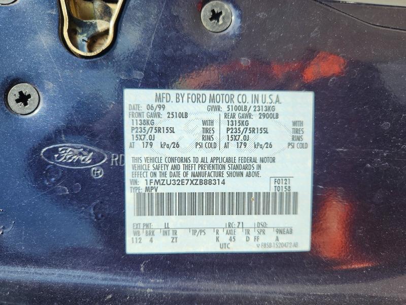 Продаж на аукціоні авто 1999 Ford Explorer, vin: 1FMZU32E7XZB88314, номер лоту: 52952416