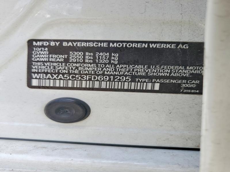 Продаж на аукціоні авто 2015 Bmw 535, vin: WBAXA5C53FD691295, номер лоту: 52077356