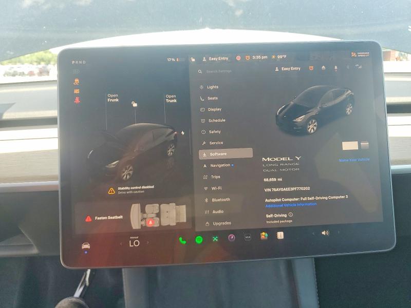 Продажа на аукционе авто 2023 Tesla Model Y, vin: 7SAYGAEE3PF770202, номер лота: 52255626
