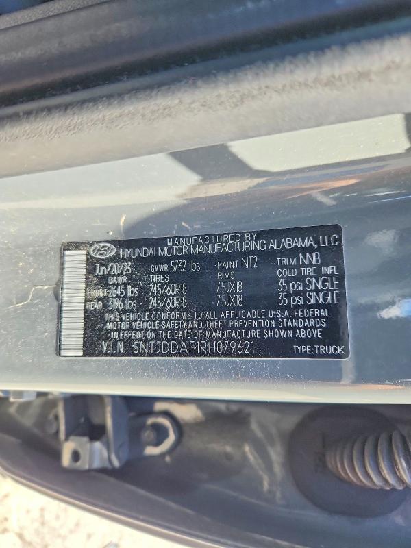 Продаж на аукціоні авто 2024 Hyundai Santa Cruz, vin: 5NTJDDAF1RH079621, номер лоту: 55155666
