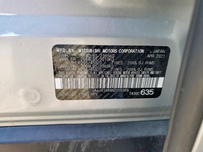 Aukcja sprzedaży 2022 Mitsubishi Outlander, vin: JA4J4TA86NZ015369, numer aukcji: 54680556