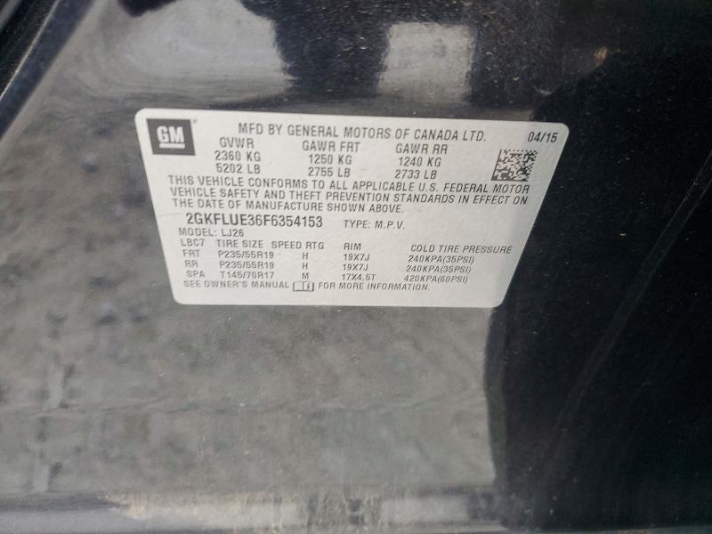 Auction sale of the 2015 Gmc Terrain, vin: 2GKFLUE36F6354153, lot number: 53182986