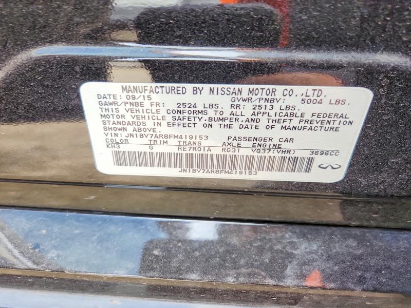 Продажа на аукционе авто 2015 Infiniti Q50, vin: JN1BV7AR8FM419153, номер лота: 52060316