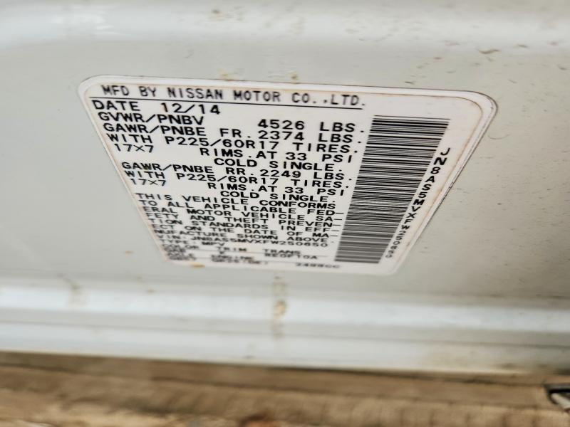 2015 Nissan Rogue Select მანქანა იყიდება აუქციონზე, vin: JN8AS5MVXFW250650, აუქციონის ნომერი: 52780236