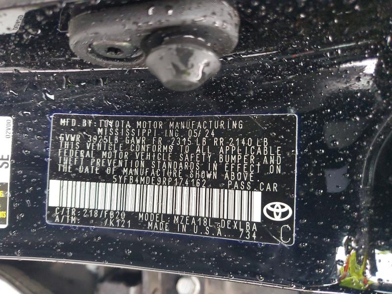 Aukcja sprzedaży 2024 Toyota Corolla, vin: 5YFB4MDE9RP174162, numer aukcji: 52549266