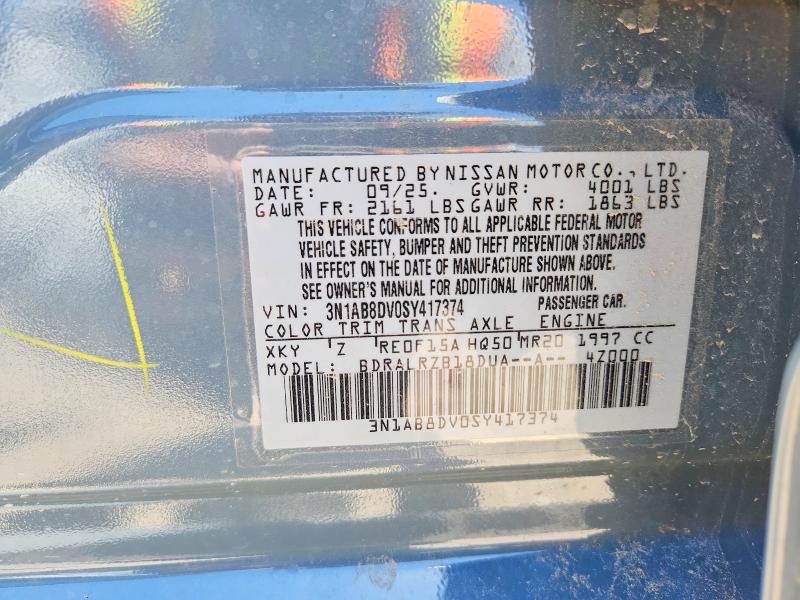 53604566 :رقم المزاد ، 3N1AB8DV0SY417374 vin ، 2025 Nissan Sentra مزاد بيع