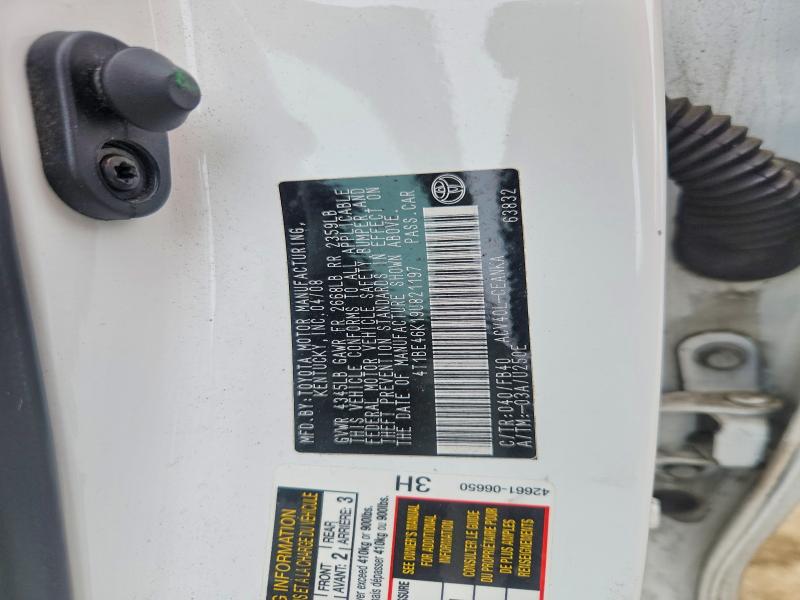 53350386 :رقم المزاد ، 4T1BE46K19U821197 vin ، 2009 Toyota Camry مزاد بيع