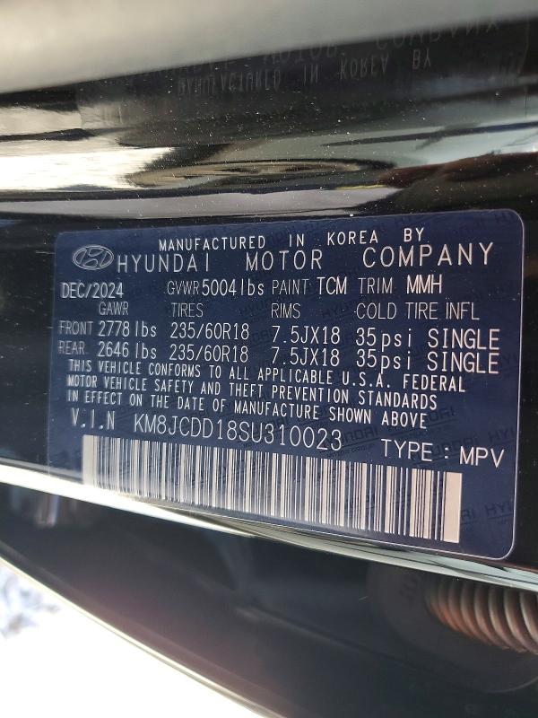 Aukcja sprzedaży 2025 Hyundai Tucson, vin: KM8JCDD18SU310023, numer aukcji: 54258906