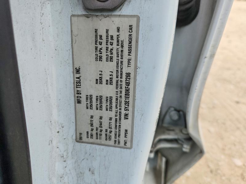 Продаж на аукціоні авто 2019 Tesla Model 3, vin: 5YJ3E1EB0KF487266, номер лоту: 52659516