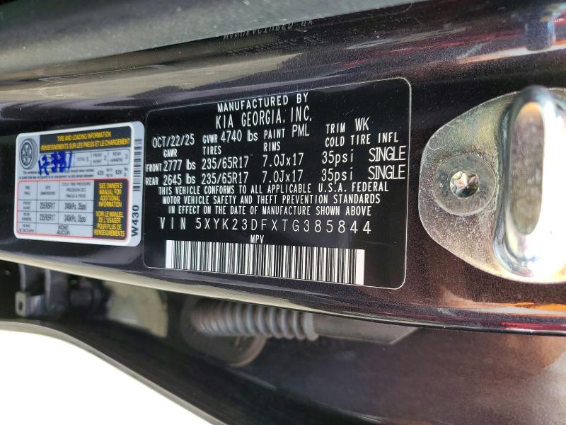 Продаж на аукціоні авто 2026 Kia Sportage, vin: 5XYK23DFXTG385844, номер лоту: 52263096