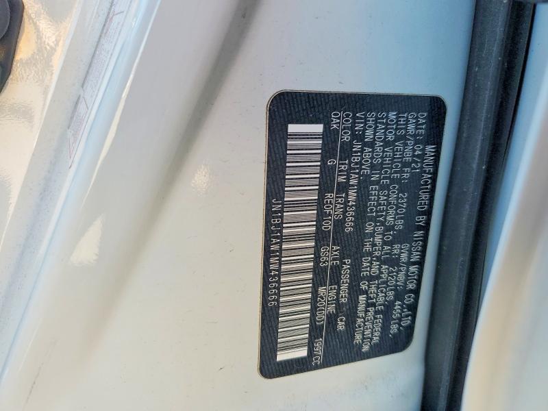 Aukcja sprzedaży 2021 Nissan Rogue Sport, vin: JN1BJ1AW1MW436666, numer aukcji: 52932766
