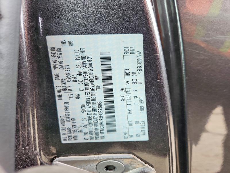 Aukcja sprzedaży 2015 Ford Escape, vin: 1FMCU9J95FUB25866, numer aukcji: 54686886