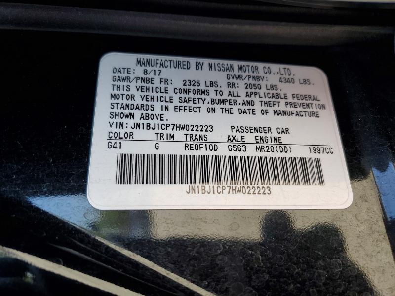 53207926 :رقم المزاد ، JN1BJ1CP7HW022223 vin ، 2017 Nissan Rogue Sport مزاد بيع