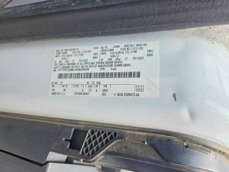 50516346 :رقم المزاد ، 1FTYR1ZM6JKB20928 vin ، 2018 Ford Transit مزاد بيع
