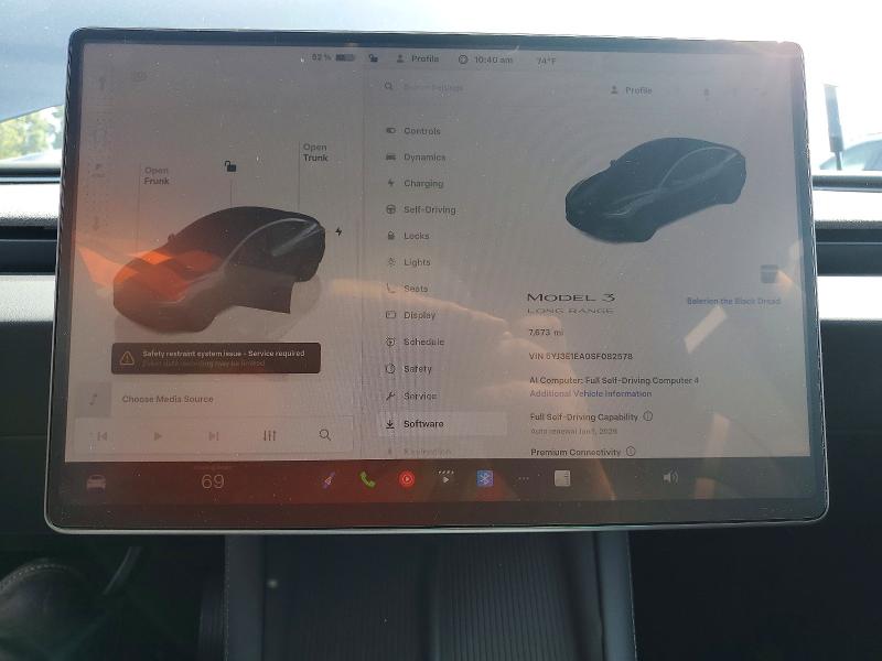 2025 Tesla Model 3 მანქანა იყიდება აუქციონზე, vin: 5YJ3E1EA0SF082578, აუქციონის ნომერი: 53534966
