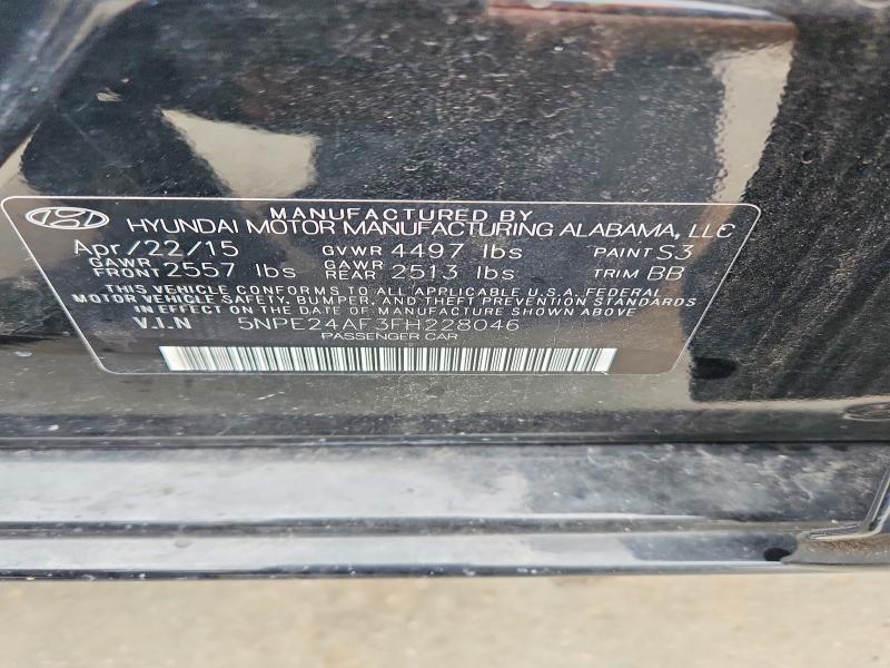 Продаж на аукціоні авто 2015 Hyundai Sonata, vin: 5NPE24AF3FH228046, номер лоту: 54306156