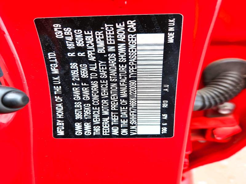 Aukcja sprzedaży 2019 Honda Civic, vin: SHHFK7H66KU220090, numer aukcji: 53400316