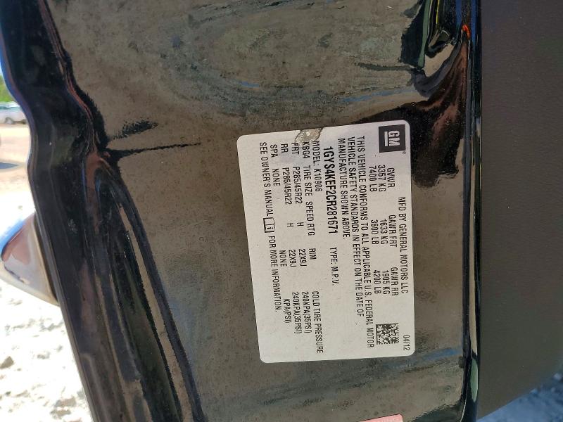 Продаж на аукціоні авто 2012 Cadillac Escalade, vin: 1GYS4KEF2CR281671, номер лоту: 52252476