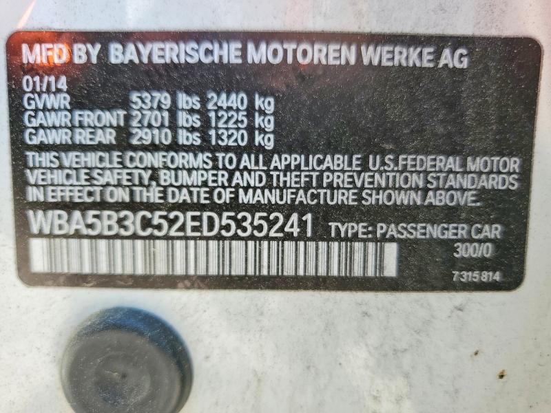 53458096 :رقم المزاد ، WBA5B3C52ED535241 vin ، 2014 Bmw 535 مزاد بيع