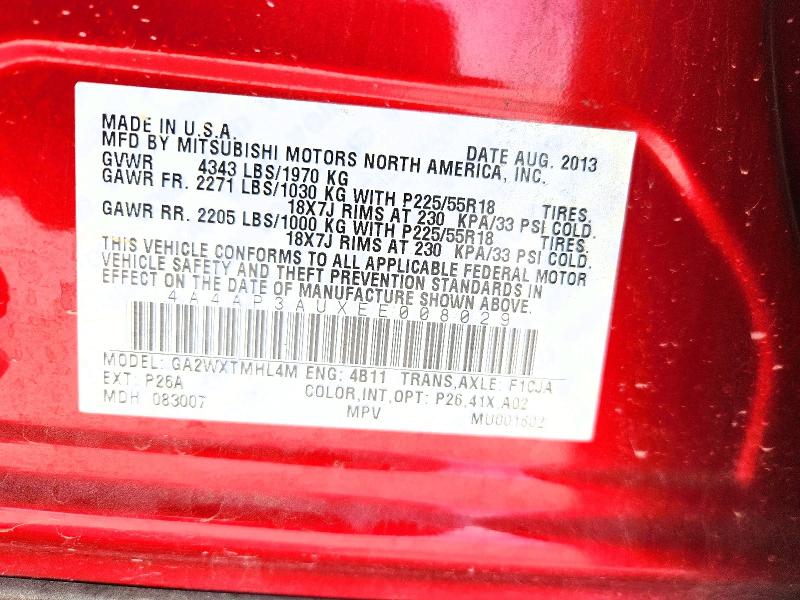 Продаж на аукціоні авто 2014 Mitsubishi Outlander Sport, vin: 4A4AP3AUXEE008029, номер лоту: 52044436