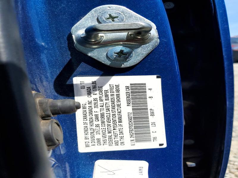 51906926 :رقم المزاد ، 2HGFB2F92CH502712 vin ، 2012 Honda Civic مزاد بيع