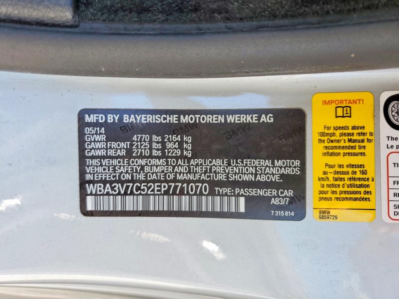 Aukcja sprzedaży 2014 Bmw 428, vin: WBA3V7C52EP771070, numer aukcji: 54178436