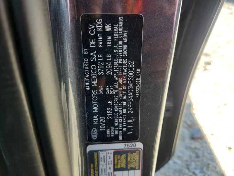 Продаж на аукціоні авто 2021 Kia Forte, vin: 3KPF54AD5ME300182, номер лоту: 52747646