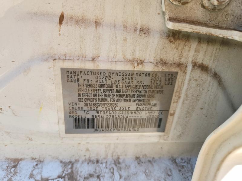 53075146 :رقم المزاد ، 3N1AB8CV9NY236960 vin ، 2022 Nissan Sentra مزاد بيع