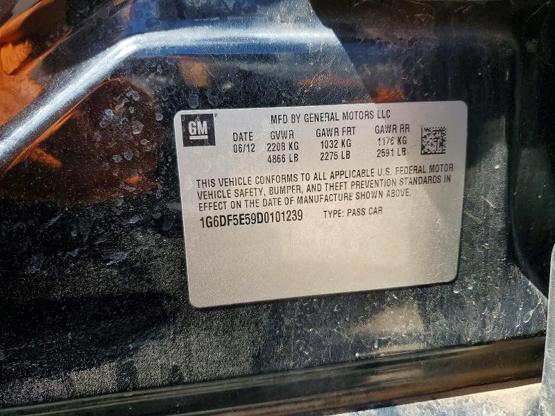 52886336 :رقم المزاد ، 1G6DF5E59D0101239 vin ، 2013 Cadillac Cts مزاد بيع