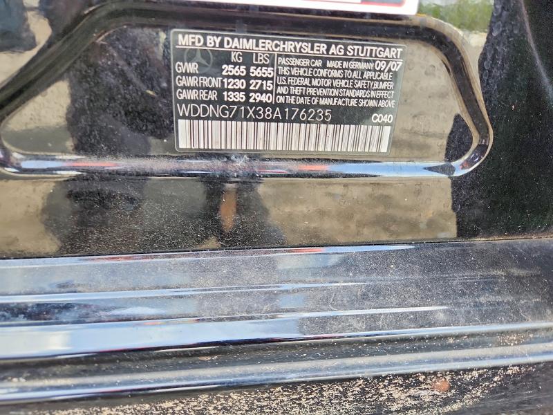 54706036 :رقم المزاد ، WDDNG71X38A176235 vin ، 2008 Mercedes-benz S مزاد بيع