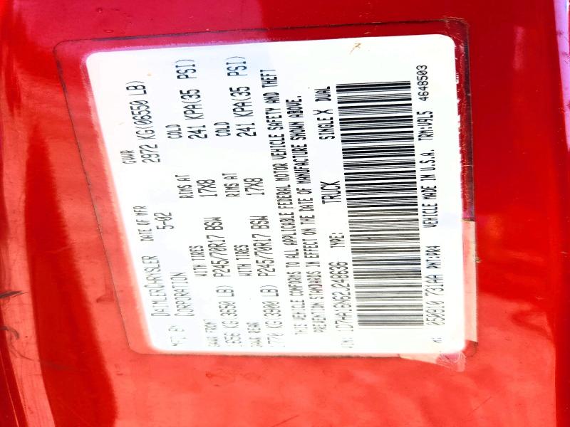 Aukcja sprzedaży 2002 Dodge Ram 1500, vin: 1D7HA16N62J248636, numer aukcji: 55401066