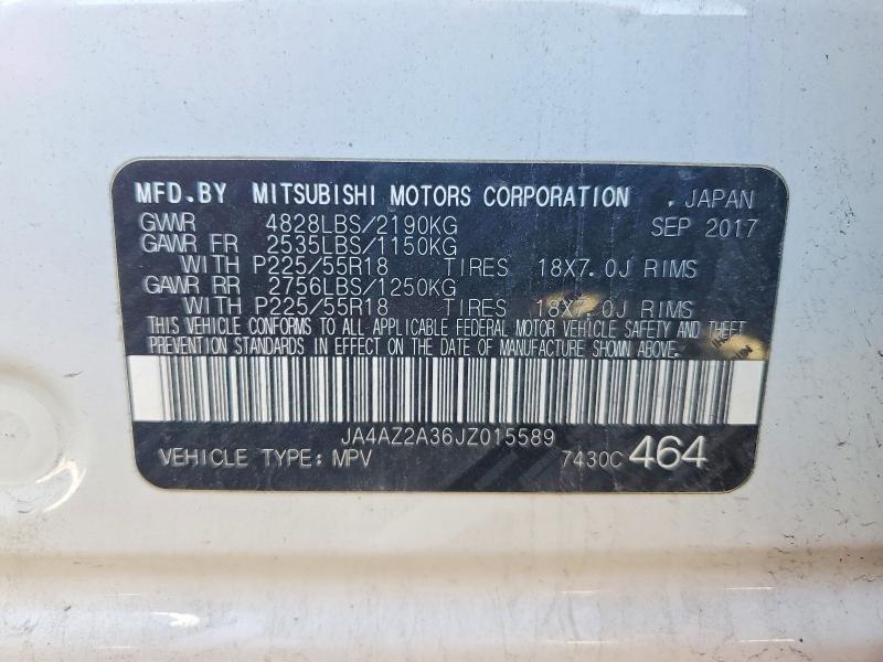 Продажа на аукционе авто 2018 Mitsubishi Outlander, vin: JA4AZ2A36JZ015589, номер лота: 53320066