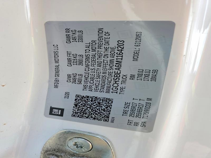 Aukcja sprzedaży 2021 Chevrolet Colorado, vin: 1GCHSBEA6M1164203, numer aukcji: 54750656