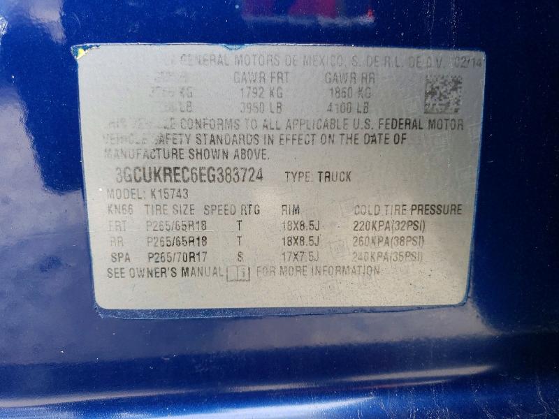 Продажа на аукционе авто 2014 Chevrolet Silverado, vin: 3GCUKREC6EG383724, номер лота: 51985636