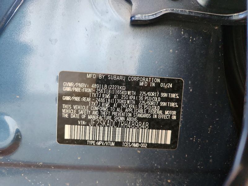 Продажа на аукционе авто 2024 Subaru Forester, vin: JF2SKADC7RH489848, номер лота: 54055916