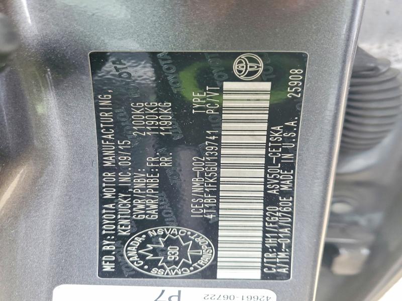Aukcja sprzedaży 2016 Toyota Camry, vin: 4T1BF1FK5GU139741, numer aukcji: 51722026