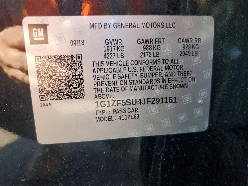 Aukcja sprzedaży 2018 Chevrolet Malibu, vin: 1G1ZF5SU4JF291161, numer aukcji: 54765736