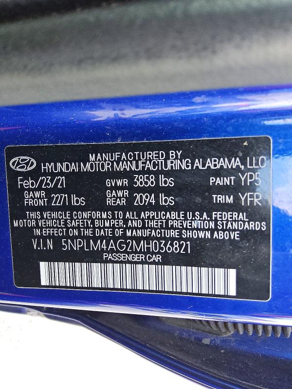 Aukcja sprzedaży 2021 Hyundai Elantra, vin: 5NPLM4AG2MH036821, numer aukcji: 54179026