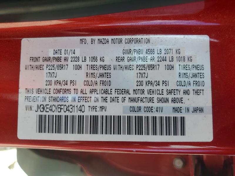 53784506 :رقم المزاد ، JM3KE4CY6F0431140 vin ، 2015 Mazda Cx-5 مزاد بيع