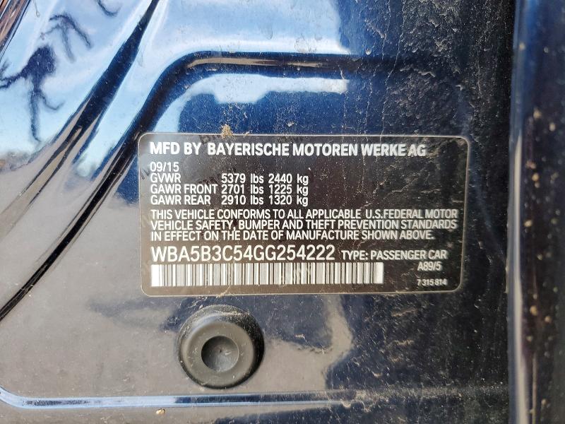 Auction sale of the 2016 Bmw 535, vin: WBA5B3C54GG254222, lot number: 55016486