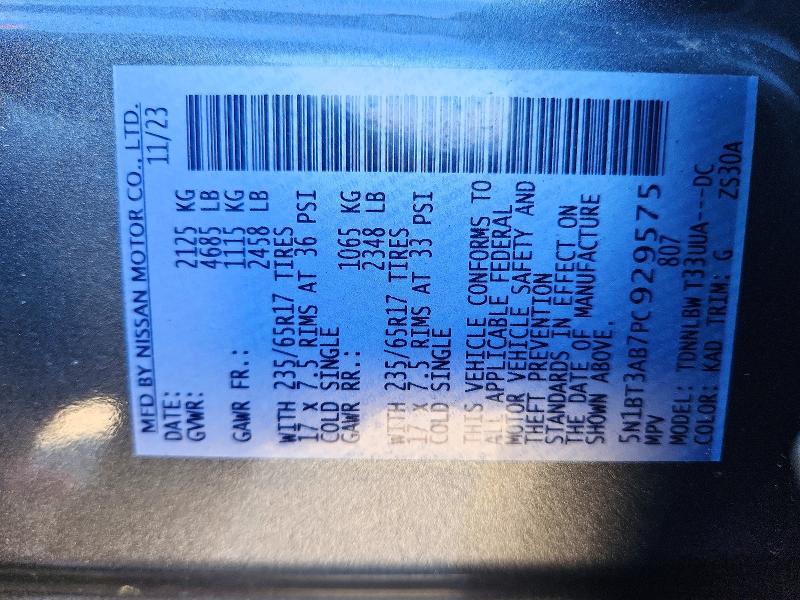 Продаж на аукціоні авто 2023 Nissan Rogue, vin: 5N1BT3AB7PC929575, номер лоту: 53659336