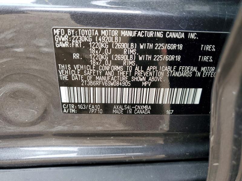53208316 :رقم المزاد ، 2T3B6RFV6SW084905 vin ، 2025 Toyota Rav4 مزاد بيع