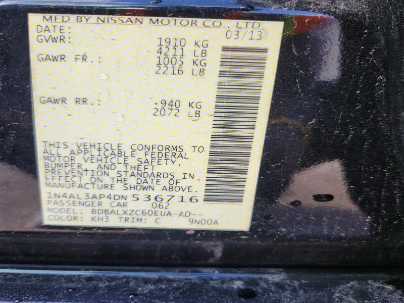 53992346 :رقم المزاد ، 1N4AL3AP4DN536716 vin ، 2013 Nissan Altima مزاد بيع