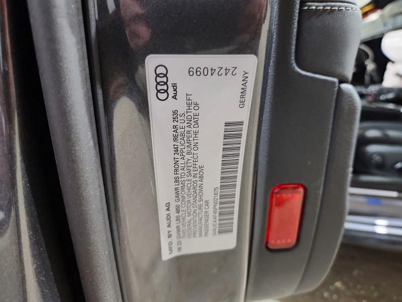 2023 Audi A4 მანქანა იყიდება აუქციონზე, vin: WAUEAAF45PN021875, აუქციონის ნომერი: 54493196