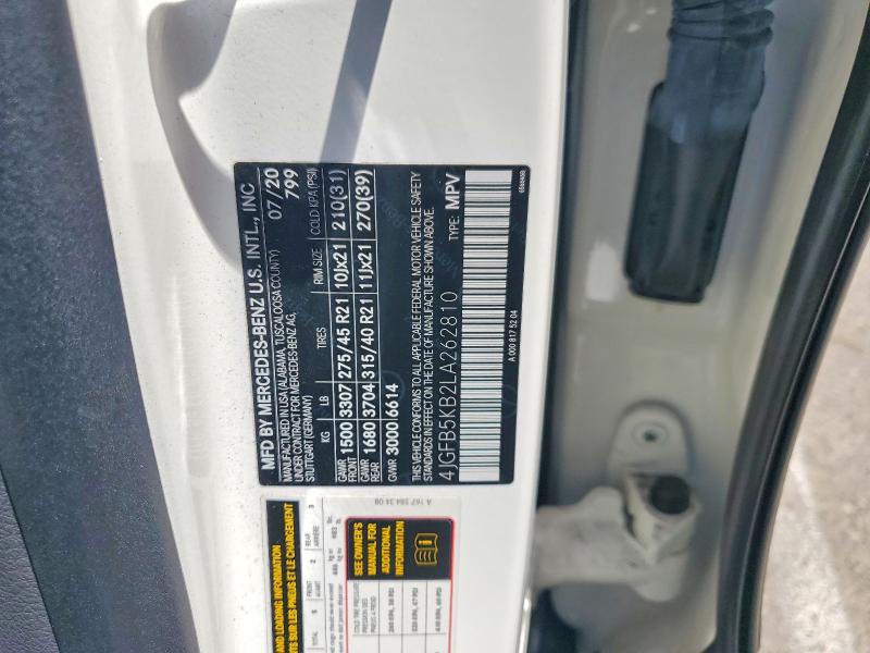 Продаж на аукціоні авто 2020 Mercedes-benz Gle, vin: 4JGFB5KB2LA262810, номер лоту: 53116376