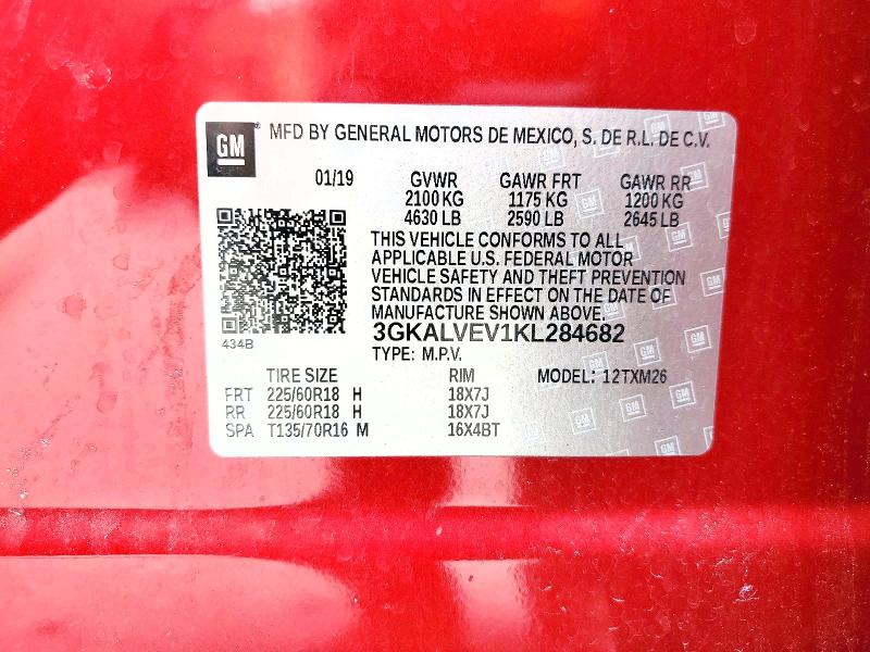 Продажа на аукционе авто 2019 Gmc Terrain, vin: 3GKALVEV1KL284682, номер лота: 52771366