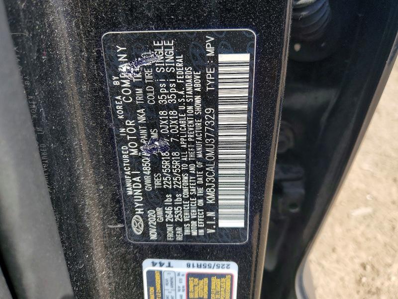 Aukcja sprzedaży 2021 Hyundai Tucson, vin: KM8J3CAL0MU377329, numer aukcji: 55017746