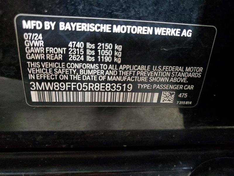 Продаж на аукціоні авто 2024 Bmw 330xi, vin: 3MW89FF05R8E83519, номер лоту: 53621436