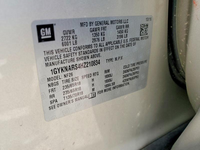 Продажа на аукционе авто 2017 Cadillac Xt5, vin: 1GYKNARS4HZ210834, номер лота: 52029486